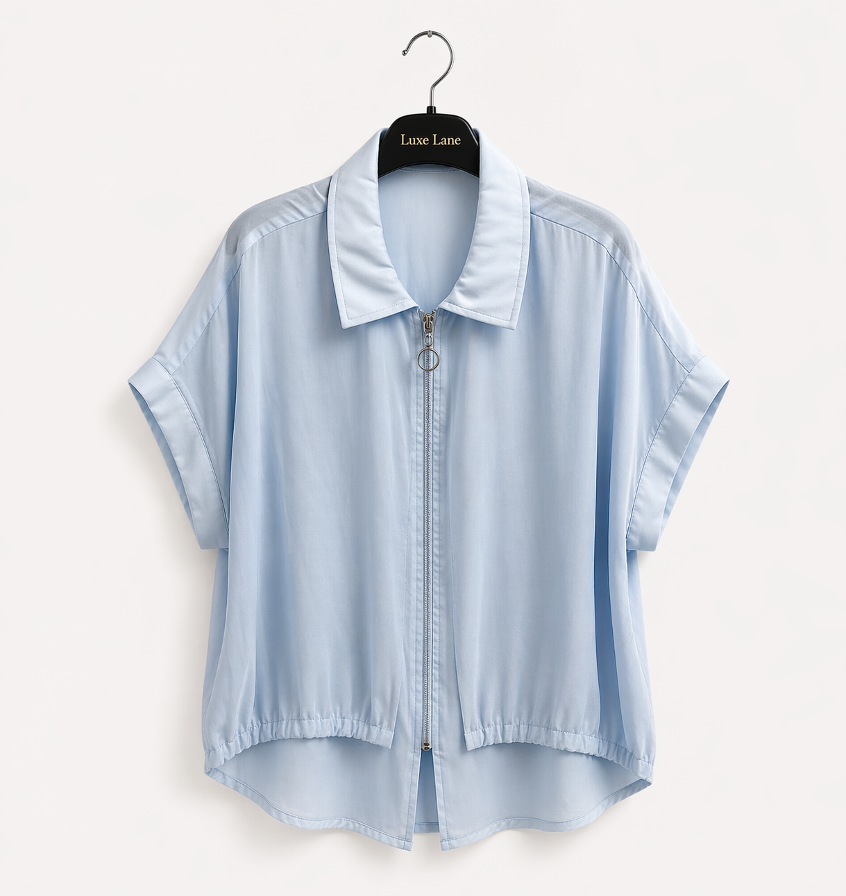 Soft Flow Zip Blouse