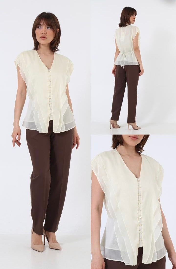 The Satin Fold Blouse
