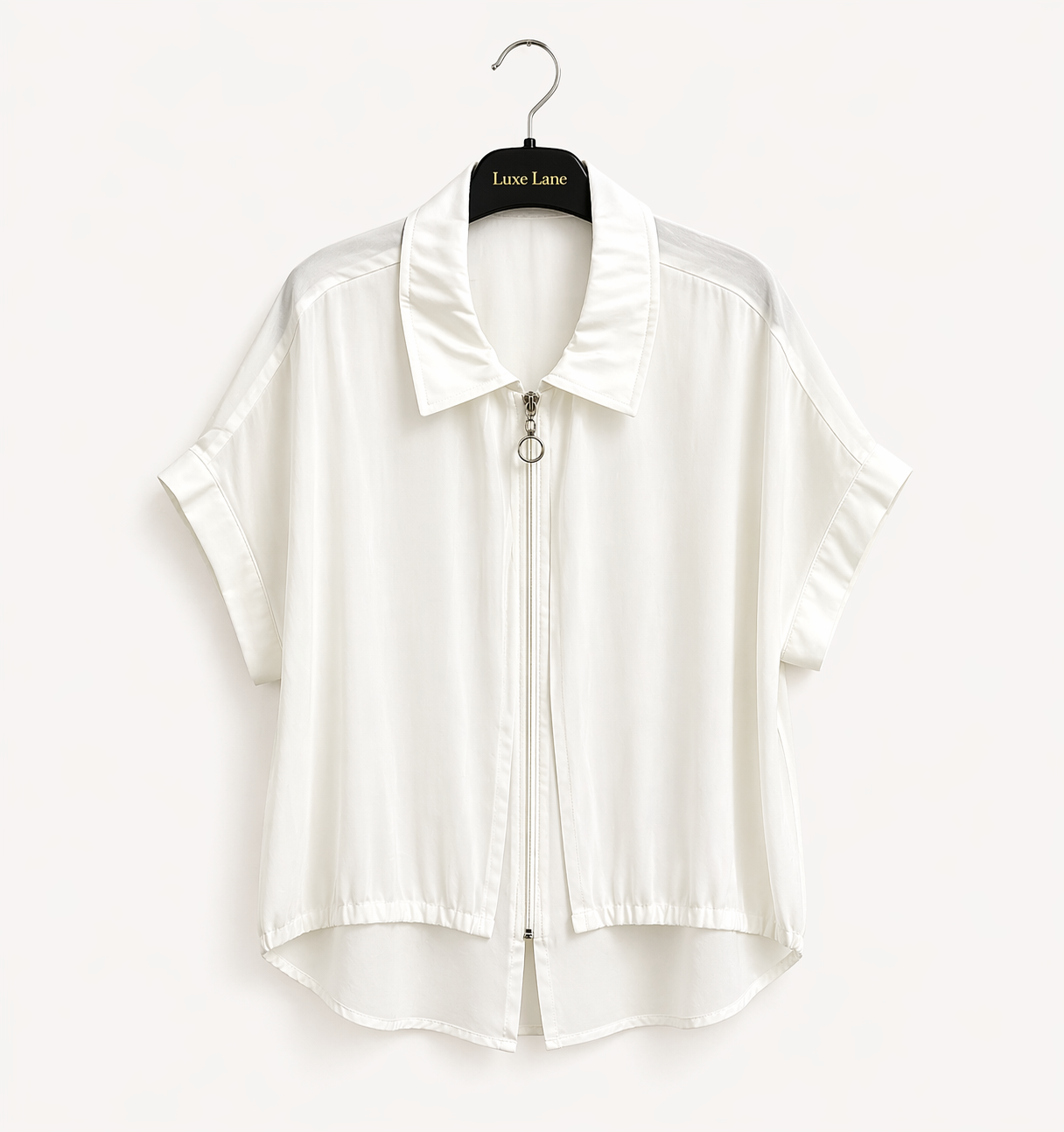 Soft Flow Zip Blouse