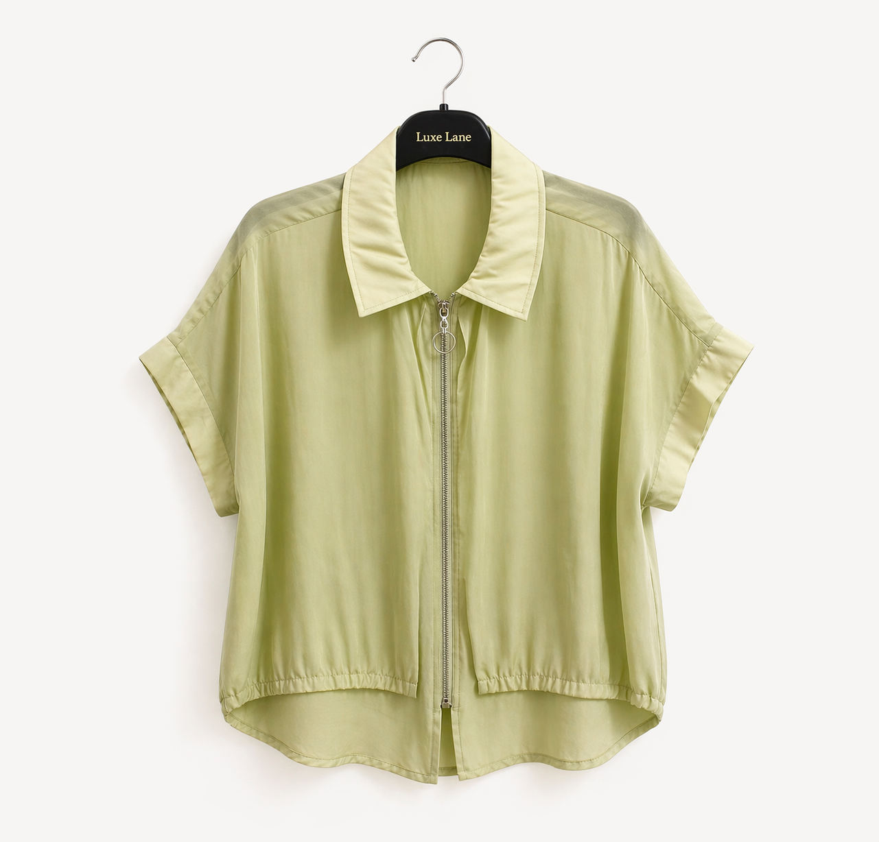 Soft Flow Zip Blouse