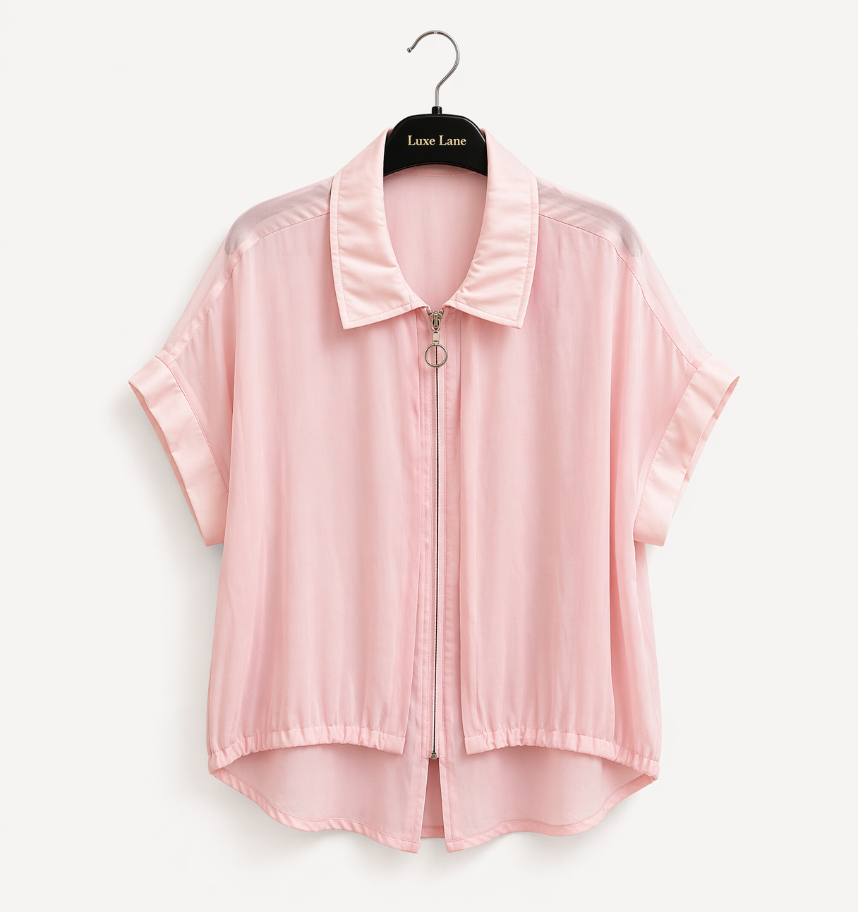 Soft Flow Zip Blouse