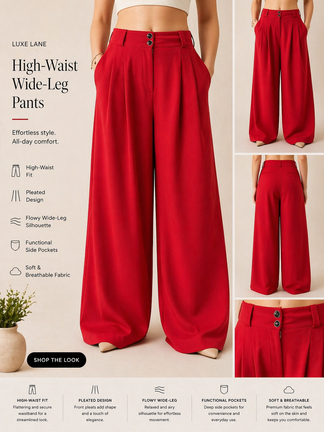 Eyelet Buckle Vest Set